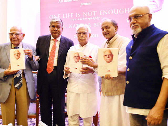 Natwar Singh at a promotional event of his book in Mumbai