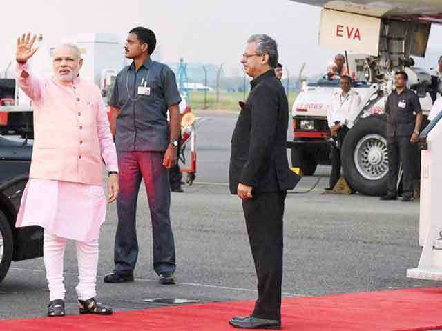 PM Narendra Modi before departure