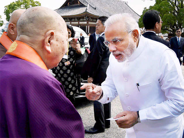 Modi interacts with monks