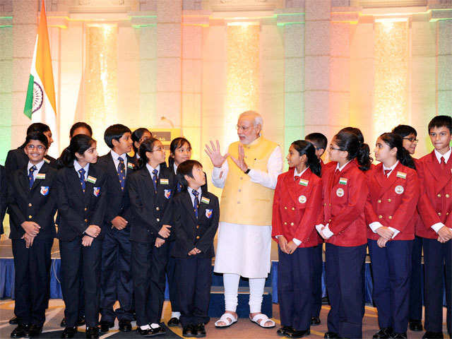 PM Modi interacts with children