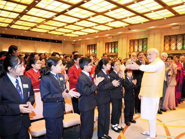 PM Modi interacts with children