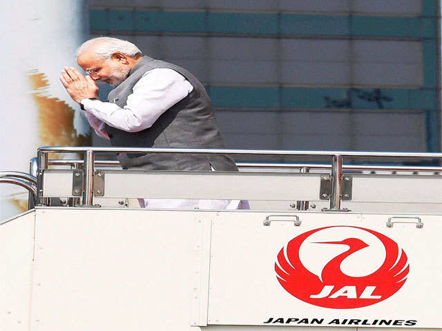 PM Narendra Modi at Japan airport