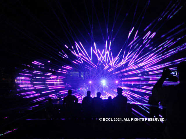Trials on for the laser show project in Kochi