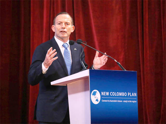 Australian Prime Minister Tony Abbott in India