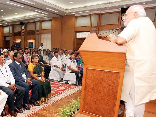 PM Narendra Modi interacts with teachers