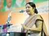 External Affairs Minister Sushma Swaraj calls on Australian Prime Minister Tony Abbott