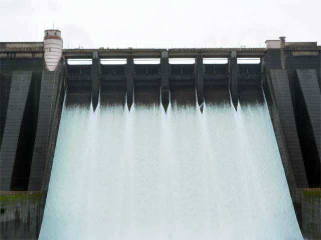 Water discharge from Koyna Dam