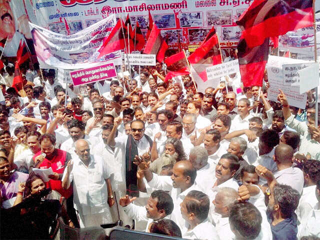 MDMK Chief Vaiko protest against Sri Lankan Government