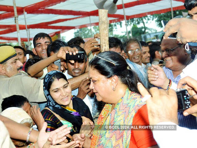 Raje during election campain