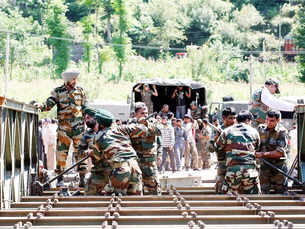 Army engineers build bridges within a day in Jammu, Poonch