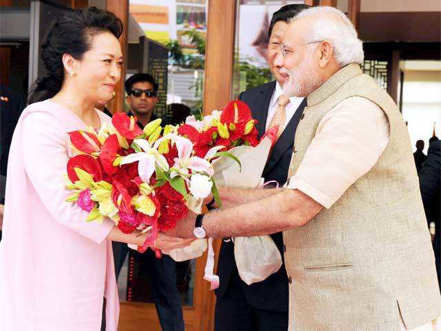 PM Modi greets Xi Jinping's wife