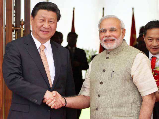 Narendra Modi with Chinese President