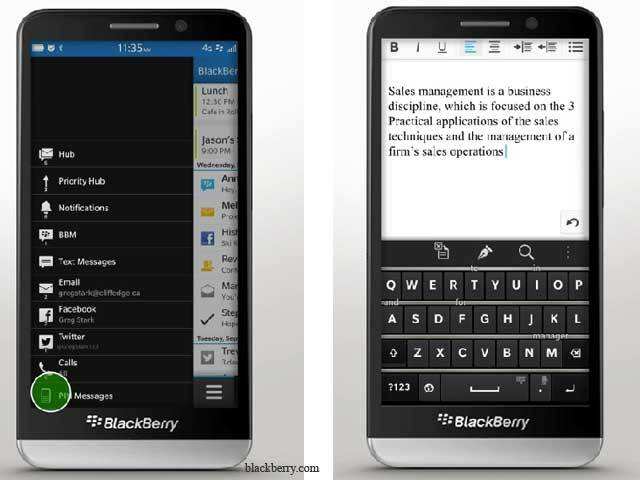 6. BlackBerry OS 10.3