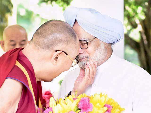 Manmohan Singh with Dalai Lama