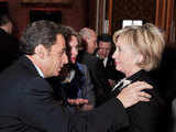 France's President Sarkozy speaks to US Secretary of State Clinton