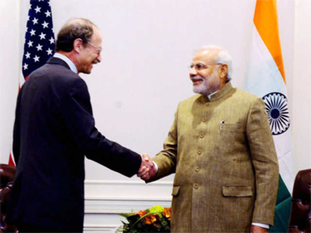 PM Modi with Prof Harold Varmus in NY