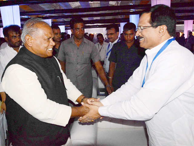 Bihar CM Jeetan Ram Manjhi in Bodh Gaya