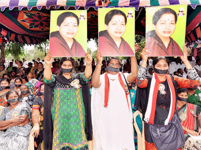 AIADMK supporters protest Jaya's conviction