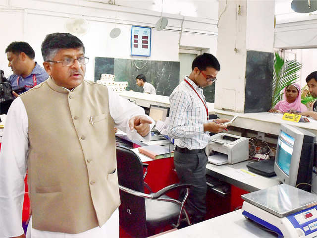 Ravi Shankar Prasad during a surprise visit