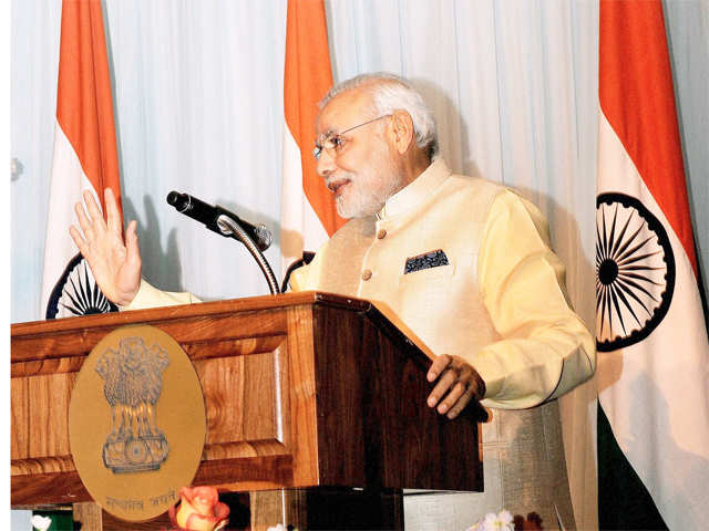 Prime Minister Narendra Modi at a dinner