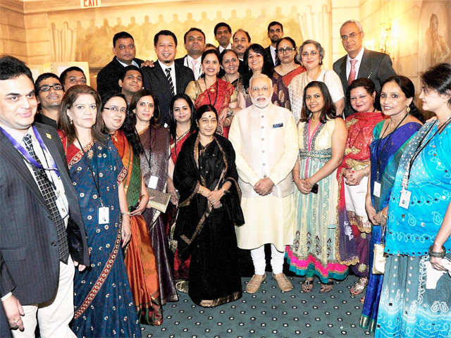 Prime Minister Narendra Modi at a dinner