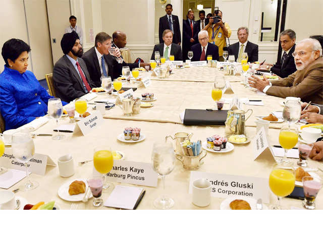 PM Modi at meeting with CEOs