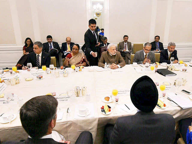 PM Modi's breakfast meeting with CEOs