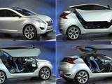 Gull-wing door on the Hyundai Nuvis concept vehicle
