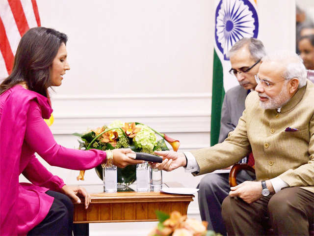 PM Modi meets Tulsi Gabbard