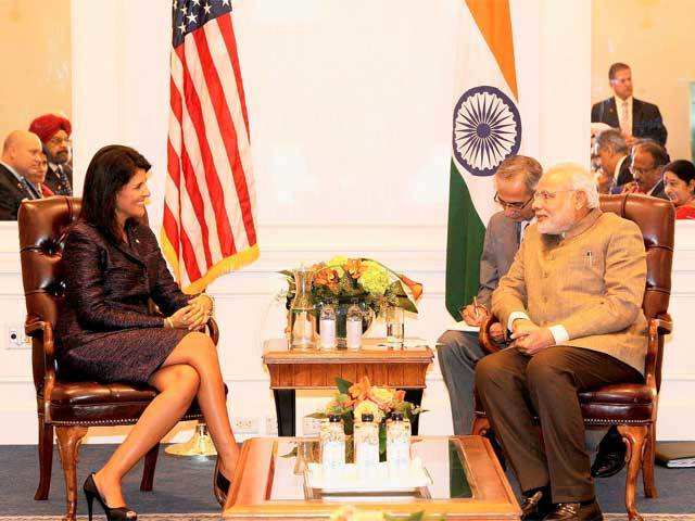 PM Modi with Nikki Haley