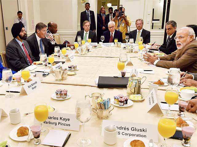 PM Narendra Modi at meeting with CEOs