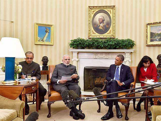 Modi-Obama joint press briefing in the Oval Office