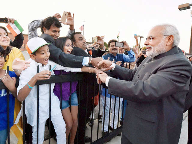 PM Modi bids farewell to Indian Americans