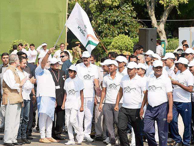PM Modi takes part in walkathon