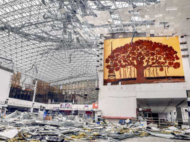 Vishakapatnam airport in ruins