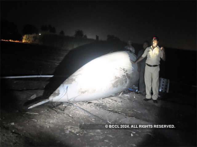 Aircraft came down from village Theur