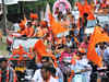 Shiv Sena party workers campaign hard, confident of a majority win