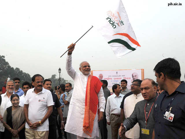 PM Modi flags off 'Run for Unity'