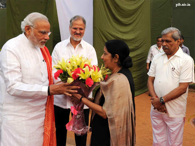PM Modi with Sushma Swaraj