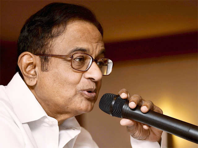 Chidambaram during a press conference