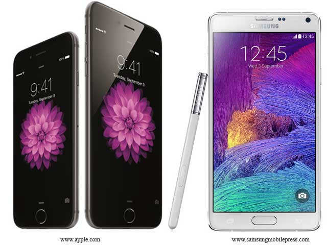 Apple iPhone 6 versus Samsung Galaxy Note 4