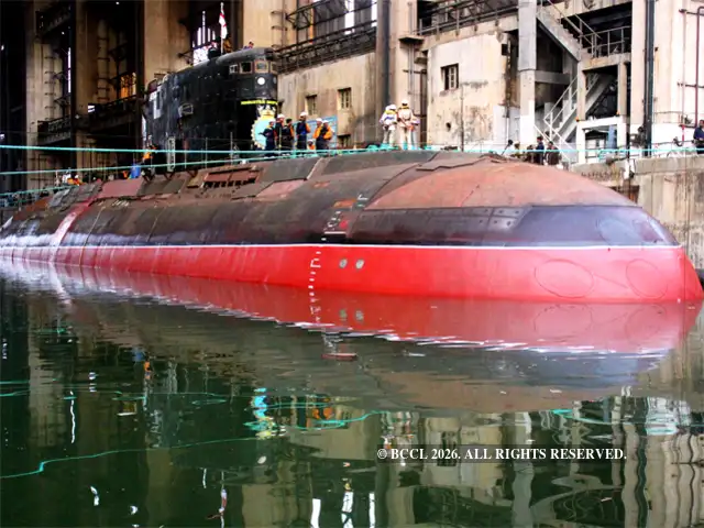 HSL got back to work the day after Hudhud - INS Sindhukirti undocked at ...