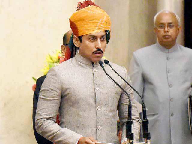 Rajyavardhan Singh Rathore takes oath