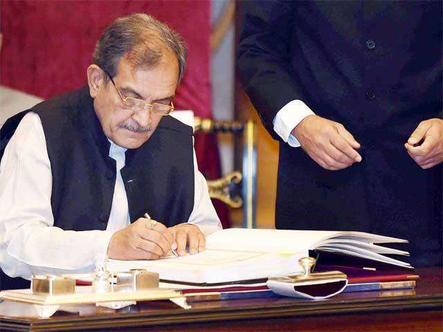 Birender Singh after taking oath as minister