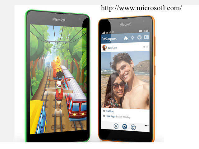 The smartphone runs Windows Phone 8.1