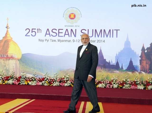 PM Modi at 25th ASEAN summit venue