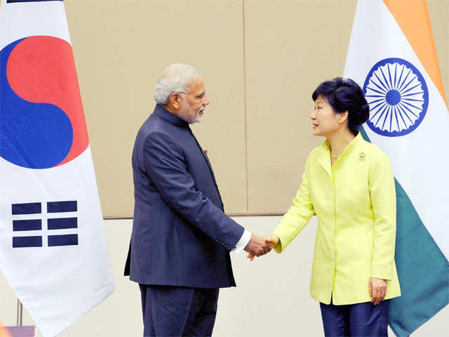 Narendra Modi with Korean President