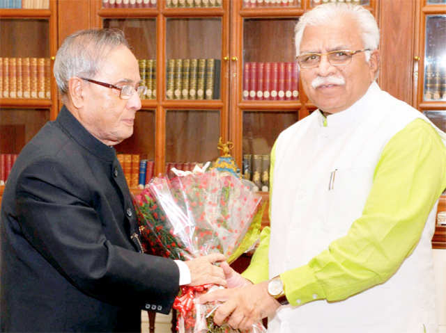 Haryana CM Manohar Lal Khattar meets President