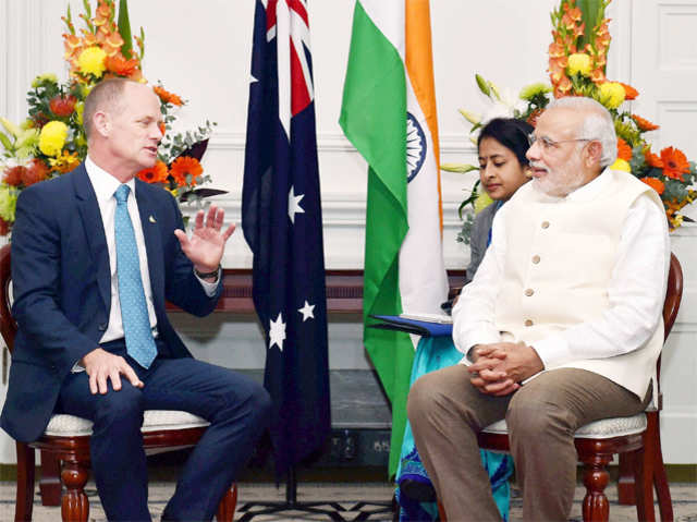 PM Modi meets Premier of Queensland