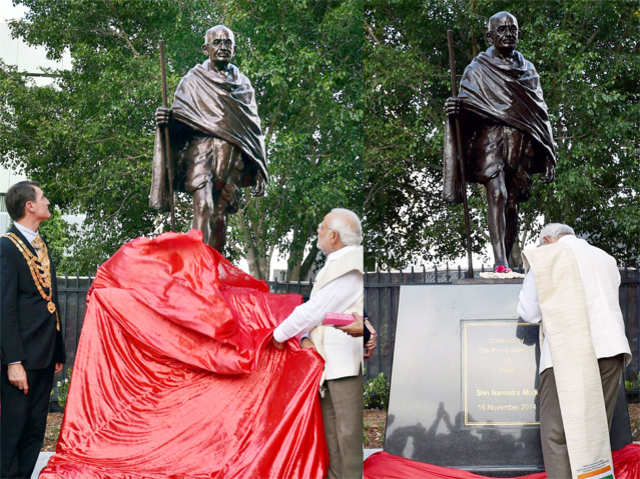 Acknowledging Mahatma for his preachings